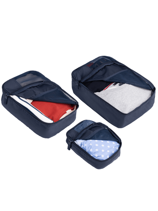 Lipault Lipault Travel Accessories Set Of 3 Packing Cubes  Granatowy