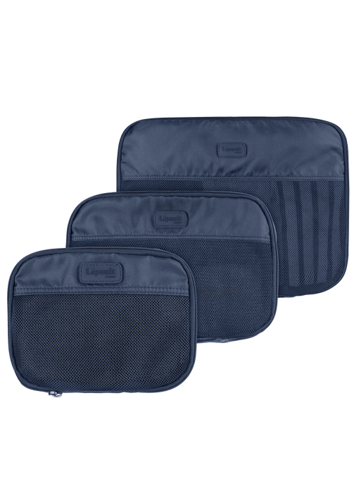 Lipault Lipault Travel Accessories Set Of 3 Packing Cubes  Granatowy